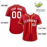 Custom Classic Style Personalized Gradient Ribbed Design Button Down Training Wear Sports Jerseys For Unisex