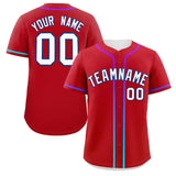 Custom Classic Style Personalized Gradient Ribbed Design Button Down Hip Hop Quick Dry Baseball Jersey For Unisex