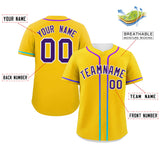Custom Classic Style Personalized Gradient Ribbed Design Button Down Baseball Jersey Active Game Team Shirt For Unisex 