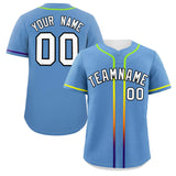 Custom Classic Style Personalized Gradient Ribbed Design Button Down Hip Hop Quick Dry Baseball Jersey For Unisex