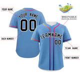 Custom Classic Style Personalized Gradient Ribbed Design Button Down Hip Hop Baseball Shirts Streetwear For Unisex