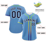 Custom Classic Style Personalized Gradient Ribbed Design Button Down Hip Hop Baseball Shirts Streetwear For Unisex