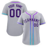 Custom Classic Style Personalized Gradient Ribbed Design Button Down Training Wear Sports Jerseys For Unisex