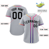 Custom Classic Style Personalized Gradient Ribbed Design Button Down Hip Hop Baseball Shirts Streetwear For Unisex