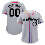 Custom Classic Style Personalized Gradient Ribbed Design Button Down Hip Hop Baseball Shirts Streetwear For Unisex