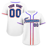 Custom Classic Style Baseball Jersey Personalized Gradient Ribbed Design Button Down Unisex Hip Hop Shirts