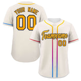 Custom Classic Style Personalized Gradient Ribbed Baseball Shirt Hiphop Clothing for Party For Adults Boys