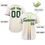 Custom Classic Style Personalized Gradient Ribbed Baseball Shirt Hiphop Clothing for Party For Adults Boys