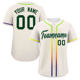 Custom Classic Style Personalized Gradient Ribbed Baseball Shirt Hiphop Clothing for Party For Adults Boys