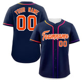 Custom Classic Style Baseball Jersey Personalized Gradient Ribbed Design Hiphop Jersey for Party For Fans