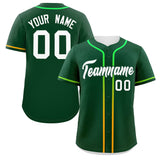 Custom Classic Style Personalized Gradient Ribbed Design Baseball Jersey Short Sleeve Active Game T Shirts 