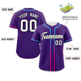 Custom Classic Style Personalized Gradient Ribbed Design Button Down Baseball Jersey Active Game Team Shirt 