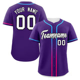 Custom Classic Style Personalized Gradient Ribbed Design Button Down Baseball Jersey Active Game Team Shirt 