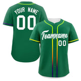 Custom Classic Style Personalized Gradient Ribbed Design Baseball Jersey Short Sleeve Active Game T Shirts 
