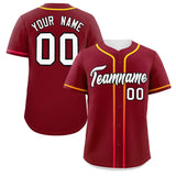 Custom Classic Style Baseball Jersey Personalized Gradient Ribbed Design Button Down Unisex Hip Hop Shirts