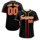Custom Classic Style Baseball Jersey Personalized Gradient Ribbed Design Button Down Unisex Hip Hop Shirts