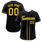 Custom Classic Style Baseball Jersey Personalized Gradient Ribbed Design Button Down Unisex Hip Hop Shirts