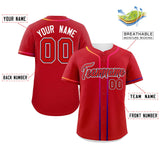 Custom Classic Style Baseball Jersey Personalized Gradient Ribbed Design Button Down Unisex Hip Hop Shirts