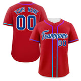 Custom Classic Style Baseball Jersey Personalized Gradient Ribbed Design Button Down Unisex Hip Hop Shirts