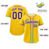 Custom Classic Style Personalized Gradient Ribbed Design Button Down Baseball Jersey Active Game Team Shirt 