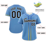 Custom Classic Style Personalized Gradient Ribbed Design Button Down Short Sleeve Sports Uniforms For Adults