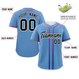 Custom Classic Style Personalized Gradient Ribbed Design Button Down Hip Hop Baseball Shirts Streetwear For Adults Boys