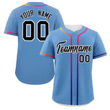 Custom Classic Style Personalized Gradient Ribbed Design Button Down Hip Hop Baseball Shirts Streetwear For Adults Boys