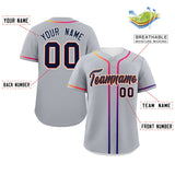 Custom Classic Style Personalized Gradient Ribbed Design Button Down Short Sleeve Sports Uniforms For Adults