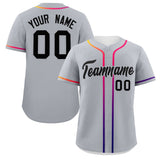 Custom Classic Style Personalized Gradient Ribbed Design Button Down Hip Hop Baseball Shirts Streetwear For Adults Boys