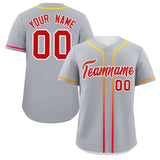 Custom Classic Style Personalized Gradient Ribbed Baseball Shirt Hiphop Clothing for Party For Adults Boys
