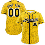 Custom Authentic Personalized Star Graffiti Pattern Baseball Jersey