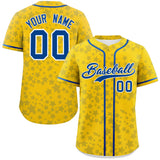 Custom Authentic Personalized Star Graffiti Pattern Baseball Jersey