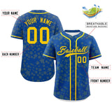 Custom Authentic Personalized Star Graffiti Pattern Baseball Jersey