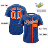 Custom Authentic Personalized Star Graffiti Pattern Baseball Jersey