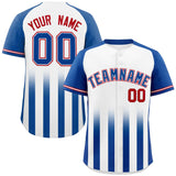 Custom Raglan Sleeves for Adults Gradient Thick Stripe Authentic Baseball Jersey