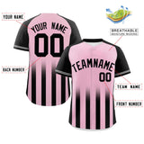 Custom Raglan Sleeves for Men/Women Gradient Thick Stripe Authentic Baseball Jersey