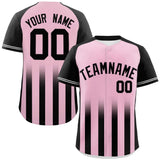 Custom Raglan Sleeves for Men/Women Gradient Thick Stripe Authentic Baseball Jersey