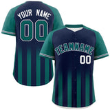 Custom Raglan Sleeves Special style Gradient Thick Stripe Authentic Baseball Jersey