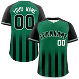 Custom Raglan Sleeves Special style Gradient Thick Stripe Authentic Baseball Jersey