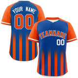 Custom Raglan Sleeves Classic Style Gradient Thick Stripe Authentic Baseball Jersey