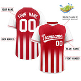 Custom Raglan Sleeves Gradient Thick Stripe Authentic Baseball Jersey for Men