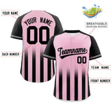 Custom Raglan Sleeves Gradient Thick Stripe Authentic Baseball Jersey for Men/Women