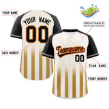 Custom Raglan Sleeves Gradient Thick Stripe Authentic Baseball Jersey Classic Style