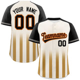 Custom Raglan Sleeves Gradient Thick Stripe Authentic Baseball Jersey Classic Style