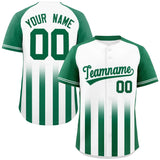 Custom Raglan Sleeves Gradient Thick Stripe Authentic Baseball Jersey Classic Style