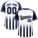 Custom Raglan Sleeves Gradient Thick Stripe Authentic Baseball Jersey Classic Style