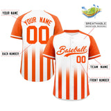 Custom Big Size Raglan Sleeves Gradient Thick Stripe Authentic Baseball Jersey