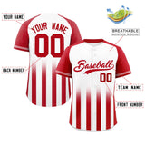 Custom for Men Raglan Sleeves Gradient Thick Stripe Authentic Baseball Jersey