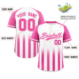 Custom for Adults Raglan Sleeves Gradient Thick Stripe Authentic Baseball Jersey