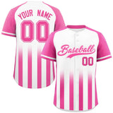 Custom for Adults Raglan Sleeves Gradient Thick Stripe Authentic Baseball Jersey